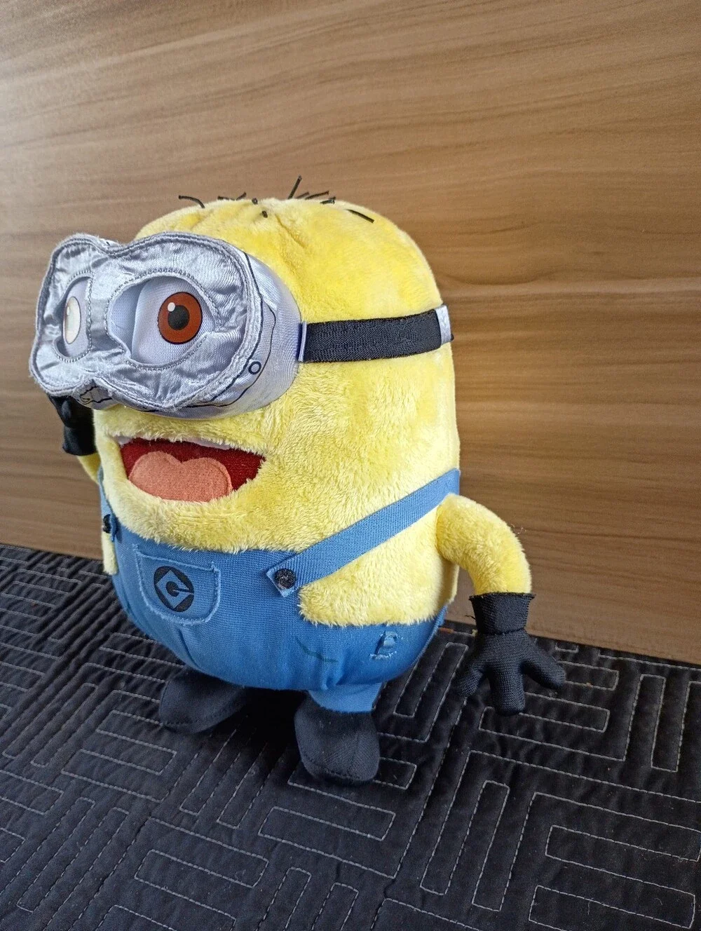 Yellow Minion Plush Toy - Blue Overalls Kids Toy